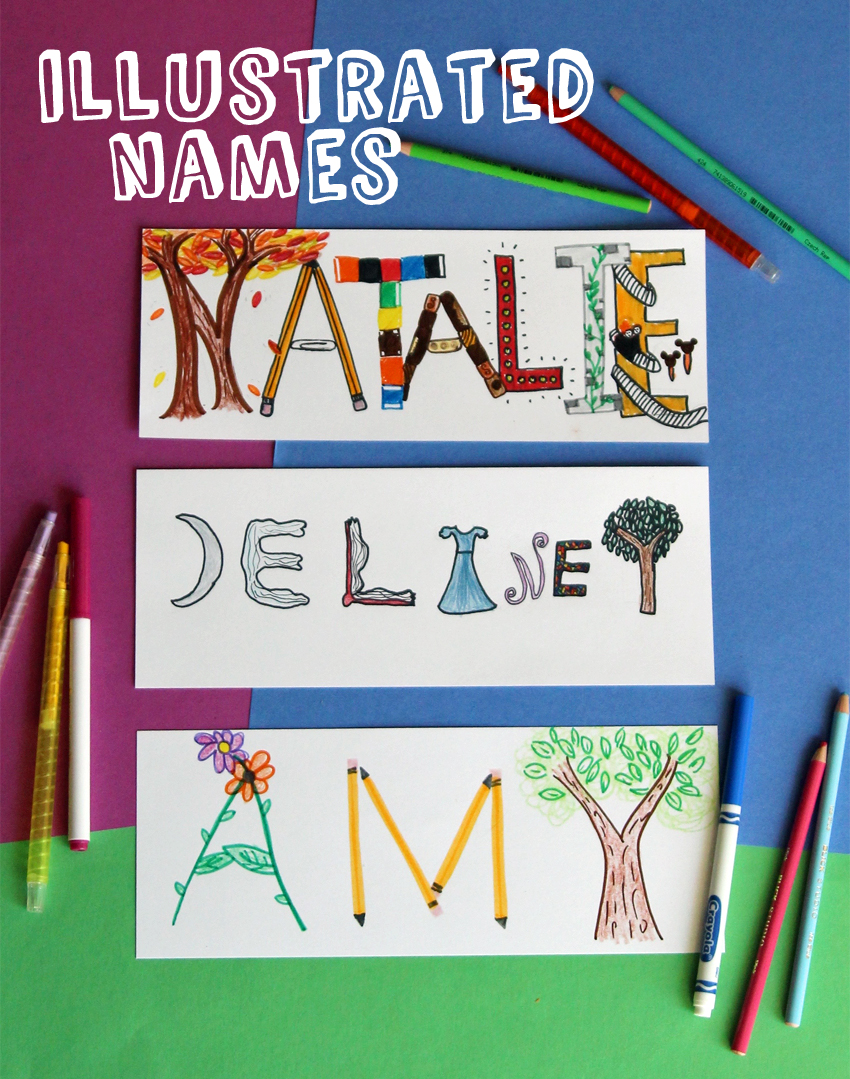 Drawing with Kids: Illustrated Names - Make and Takes
