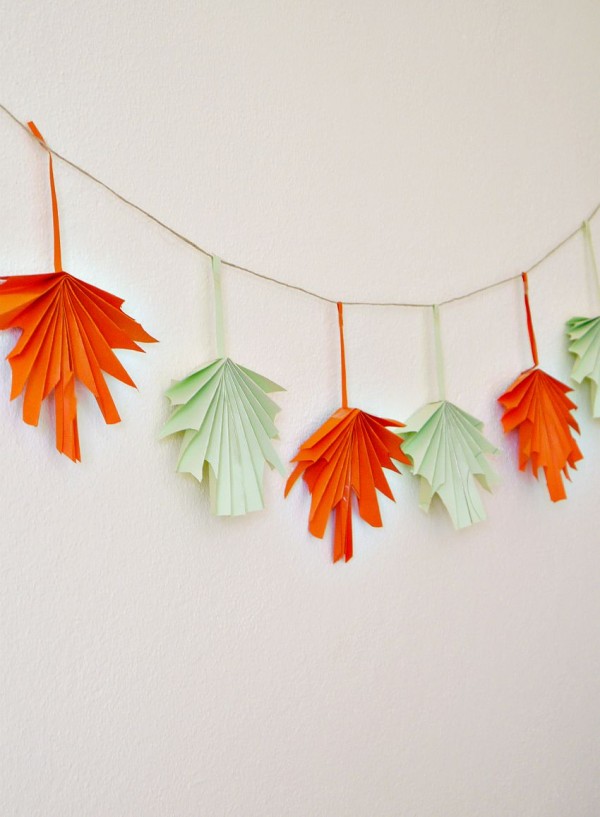 Fall Leaf Paper Garland