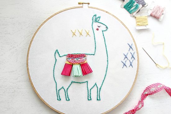 Maker Mama Llama Embroidery Pattern - Make and Takes