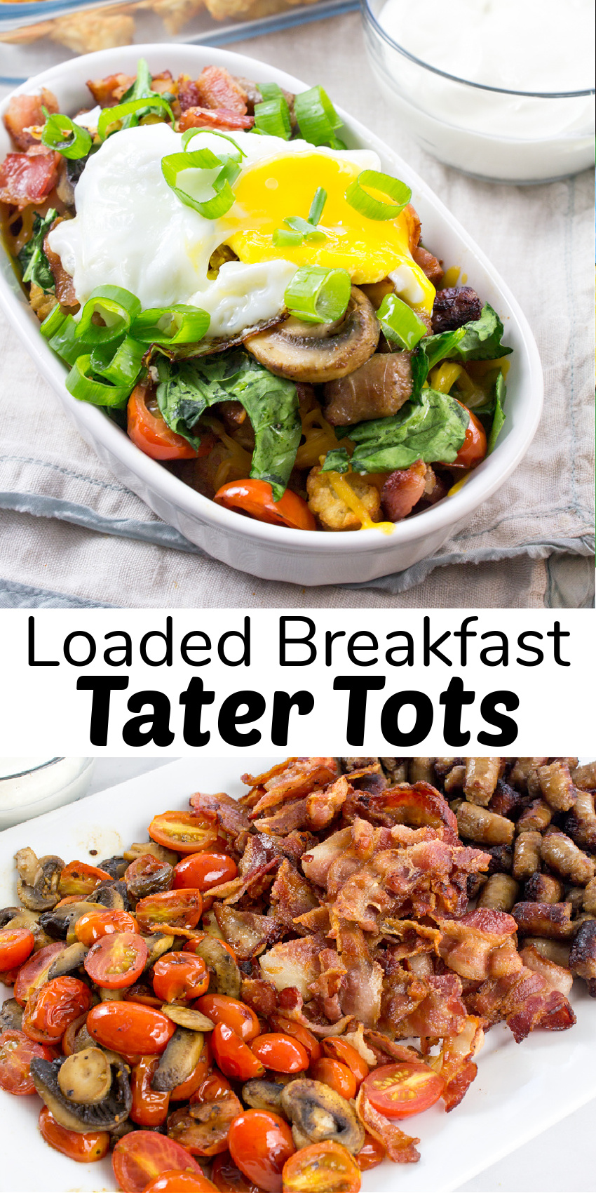 loaded breakfast tater tots recipe pinterest
