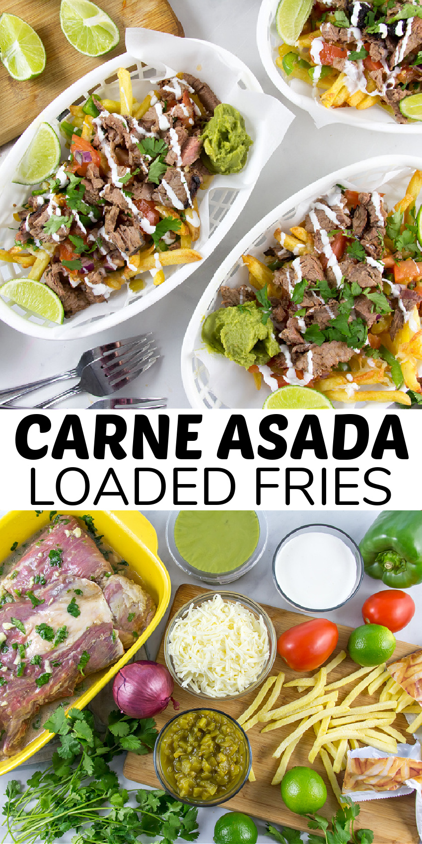 loaded carne asada fries recipe pinterest