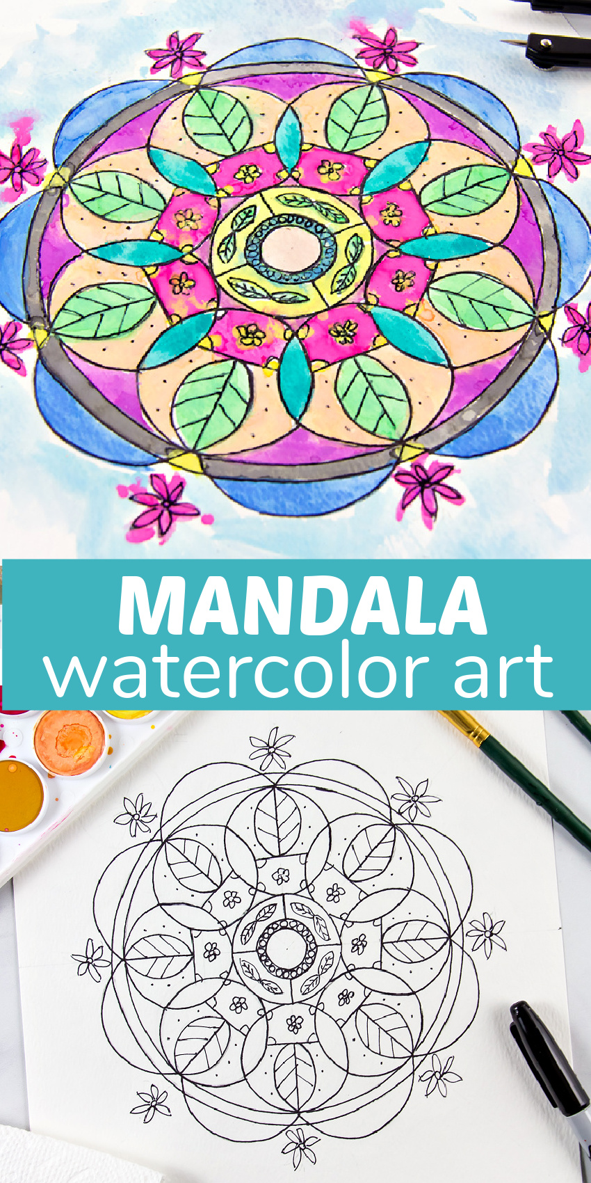 mandala watercolor pinterest