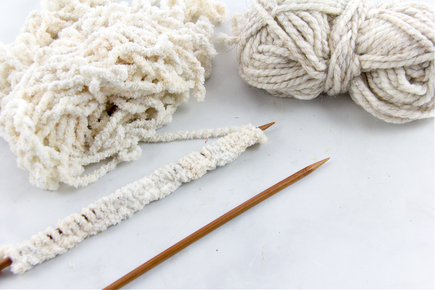 knit a mitten to pair with The Mitten book activities