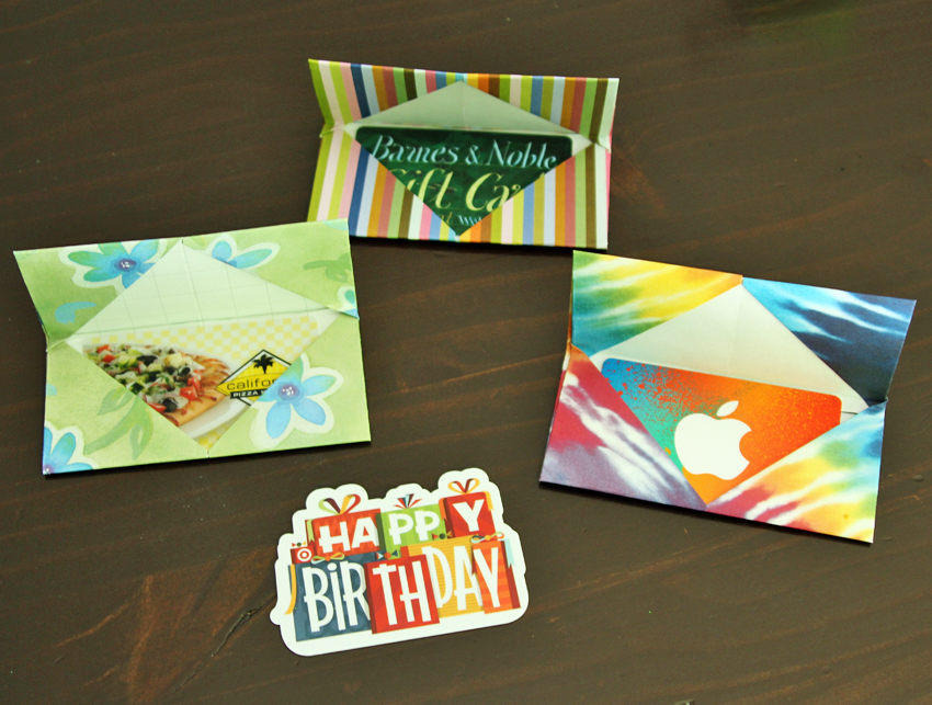 Origami Gift Card Holders Make and Takes