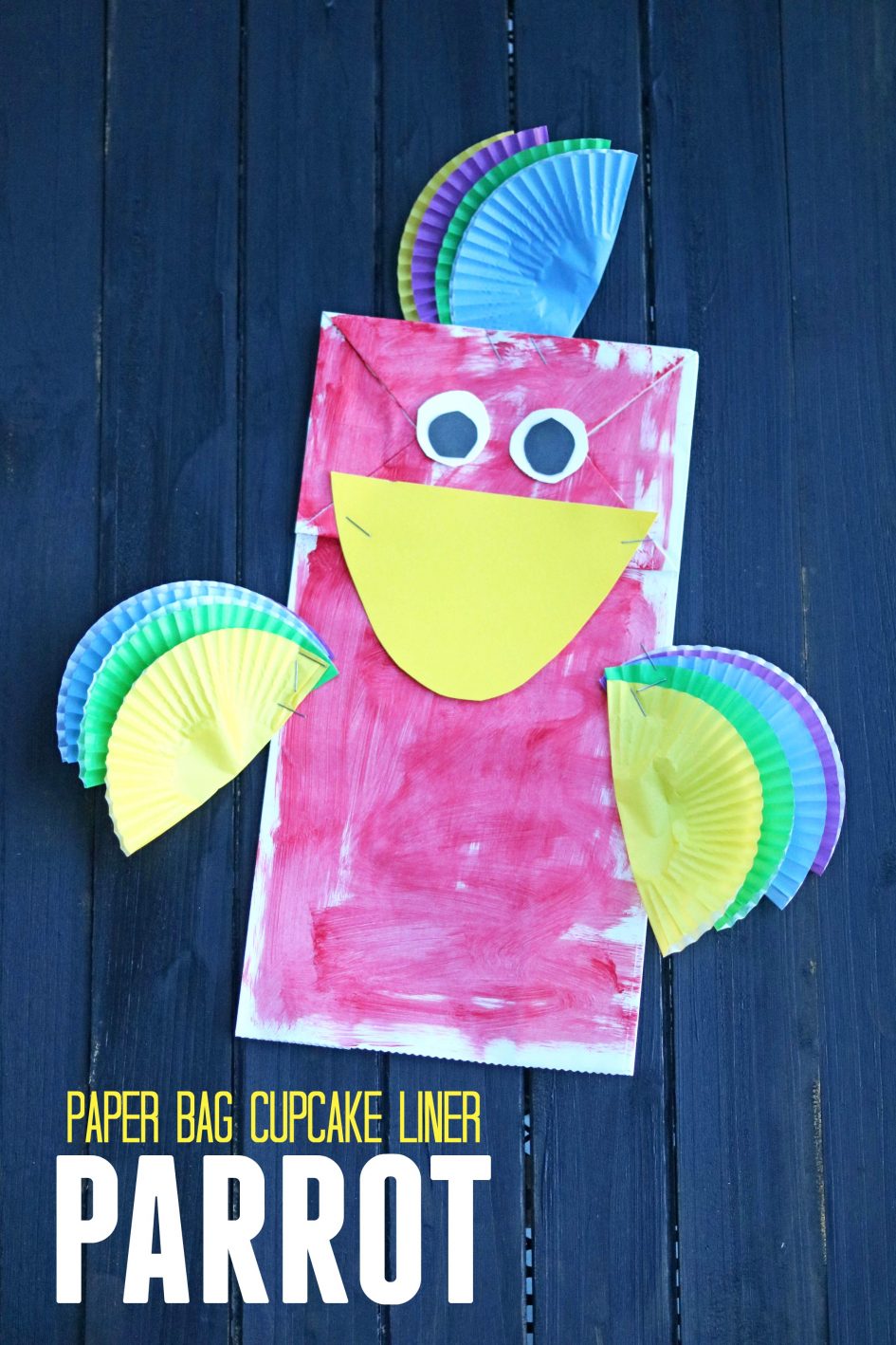 Cupcake Liner Parrot Craft - Make and Takes