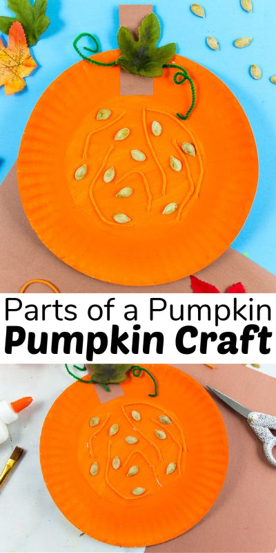 Study the Parts of a Pumpkin with this Paper Plate Pumpkin Craft - Make ...