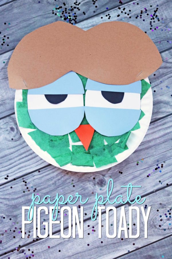 Paper Plate Pigeon Toady Kid Craft - Make and Takes