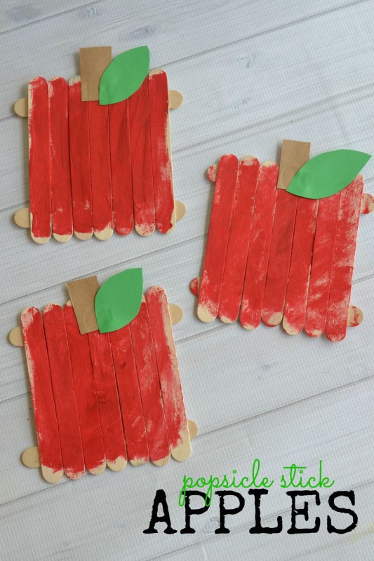Popsicle Stick Apples Popsicle Stick Apples
