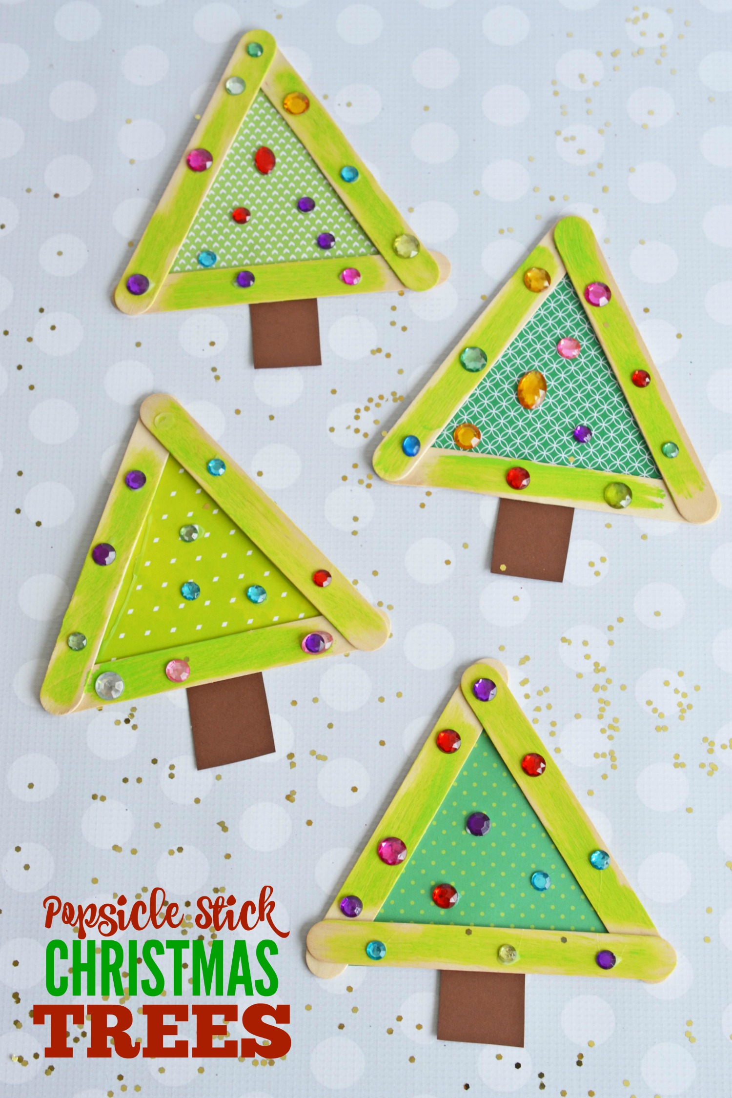 Popsicle Stick Christmas Tree Craft - In The Playroom