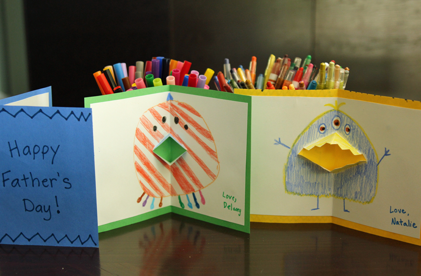 Silly PopUp Monster Cards for Dad Make and Takes