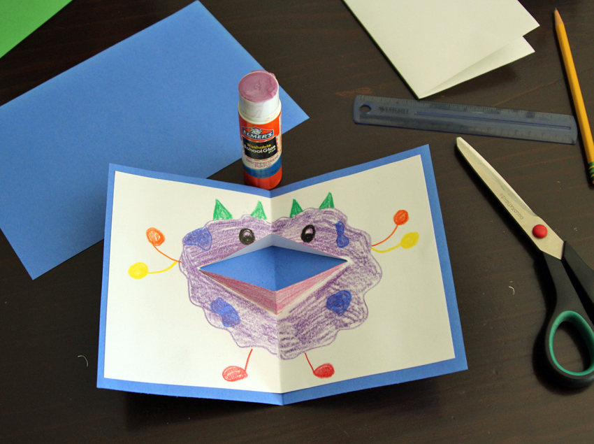 Silly PopUp Monster Cards for Dad Make and Takes
