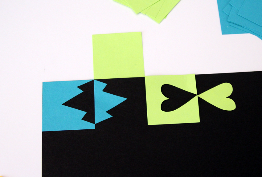 Positive and Negative Paper Grid Art - Make and Takes