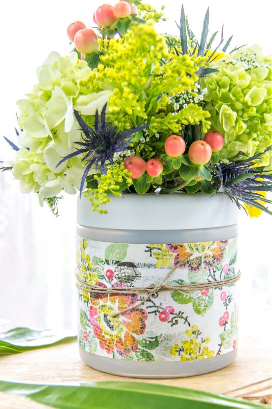 Repurposing Plastic Odor Eliminator Containers for Flowers - MAT