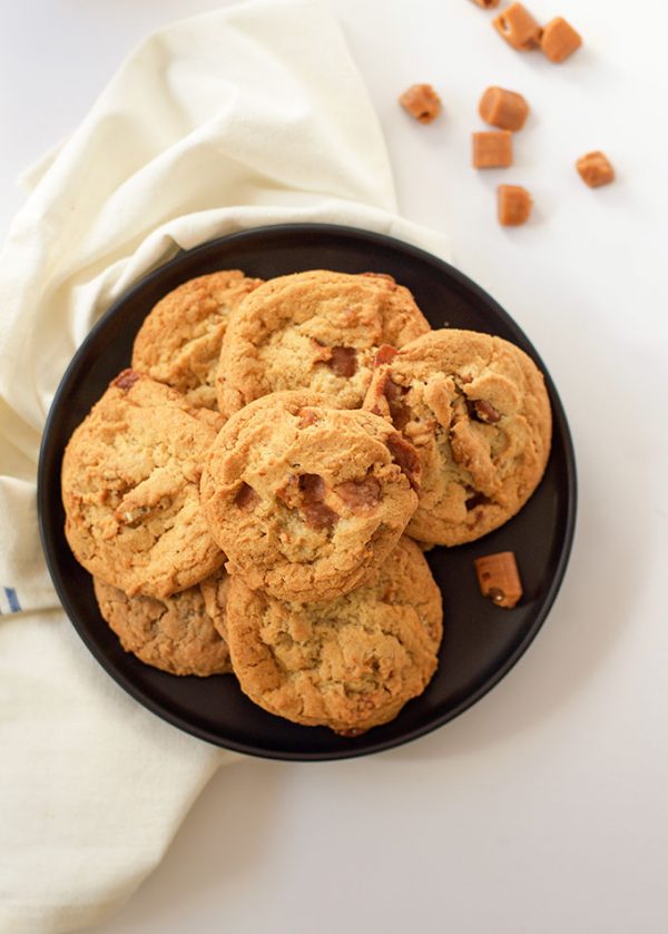 Soft and Chewy Salted Caramel Cookies - Make and Takes