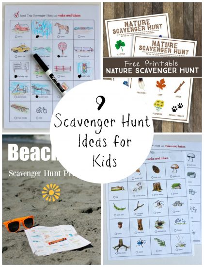 9 Now Ideas: Scavenger Hunt Ideas for Kids | Make and Takes