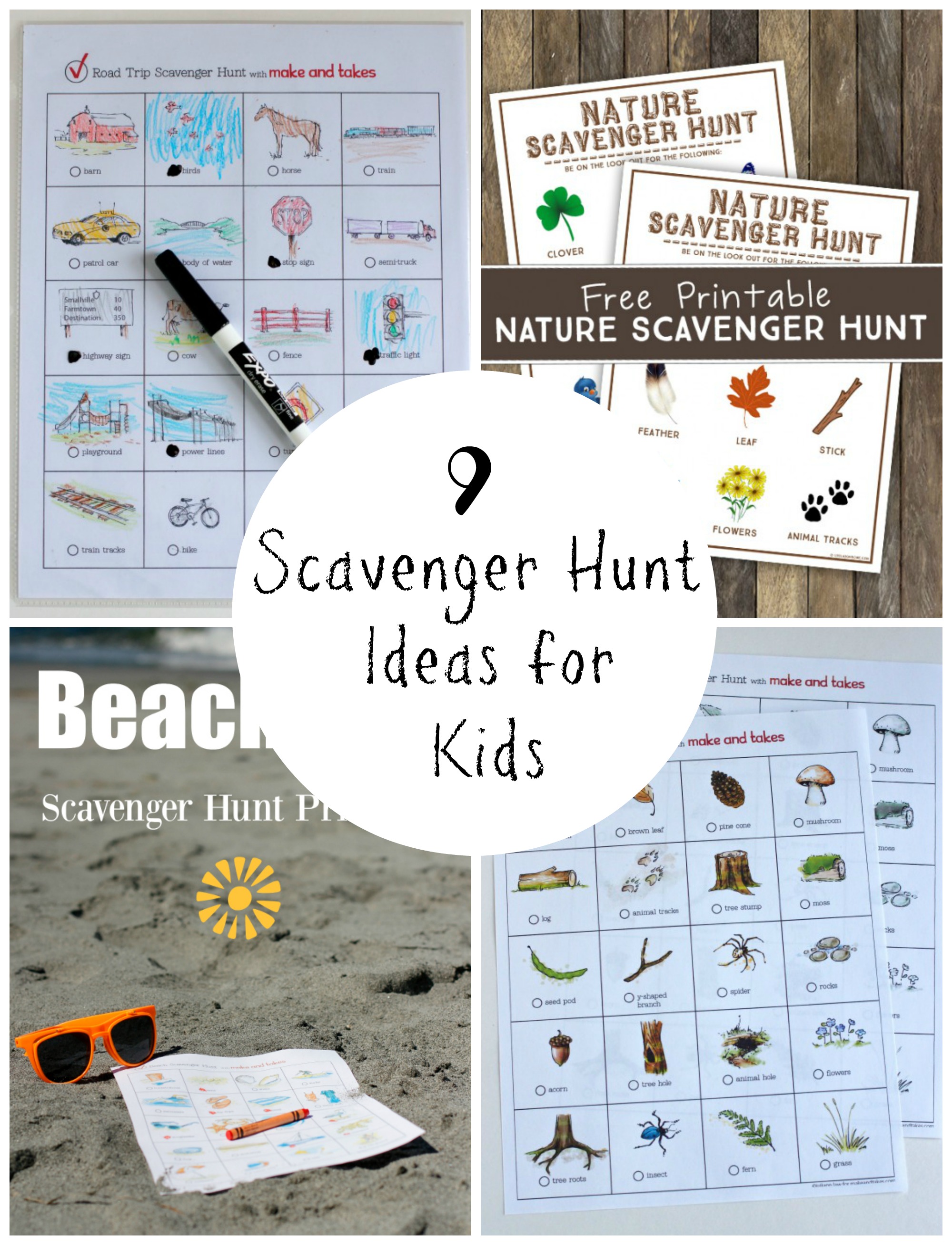 9 Now Ideas: Scavenger Hunt Ideas for Kids - Make and Takes