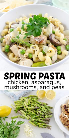 Spring Pasta with Chicken, Asparagus, and Mushrooms - MAT