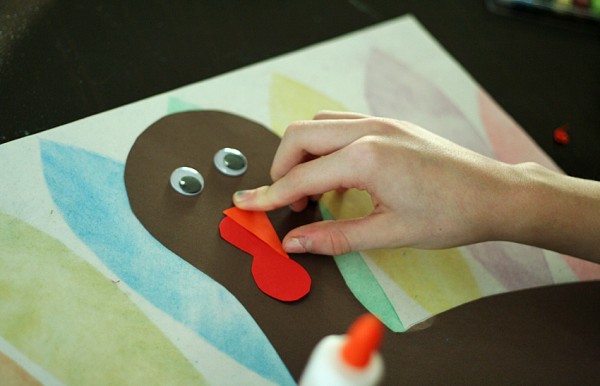 Stenciled turkey art project Stenciled turkey art project