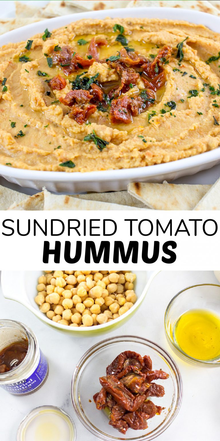 5Ingredient Sundried Tomato Hummus Recipe Make and Takes