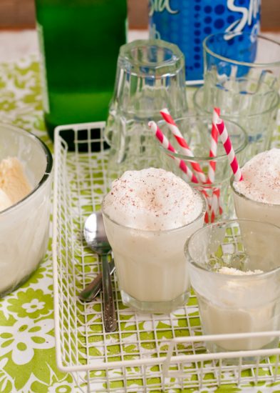 Easy Eggnog Ice Cream Floats - Make and Takes