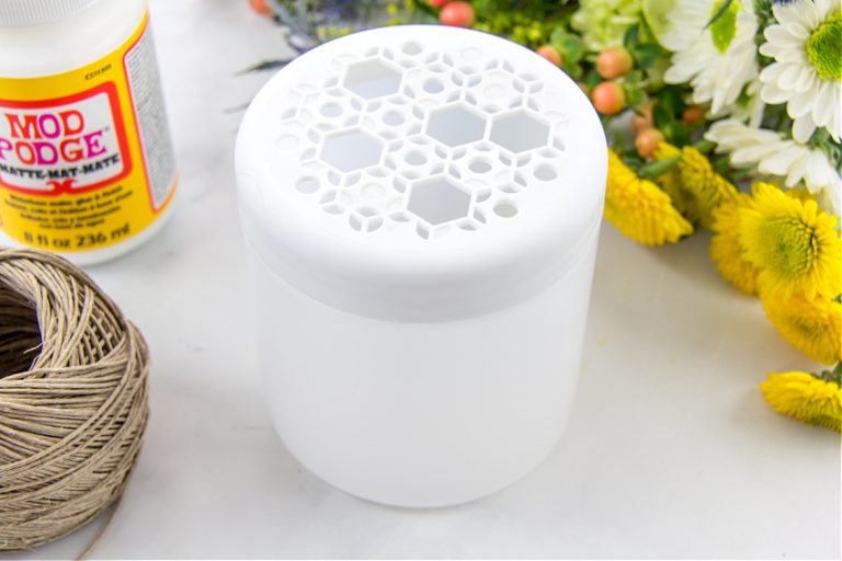 Repurposing Plastic Odor Eliminator Containers for Flowers MAT