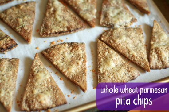 Whole Wheat Parmesan Pita Chips - Make and Takes