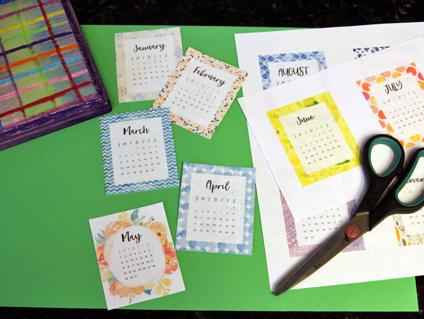 Kid-Made Wood Desk Calendar for Gifting - Make and Takes